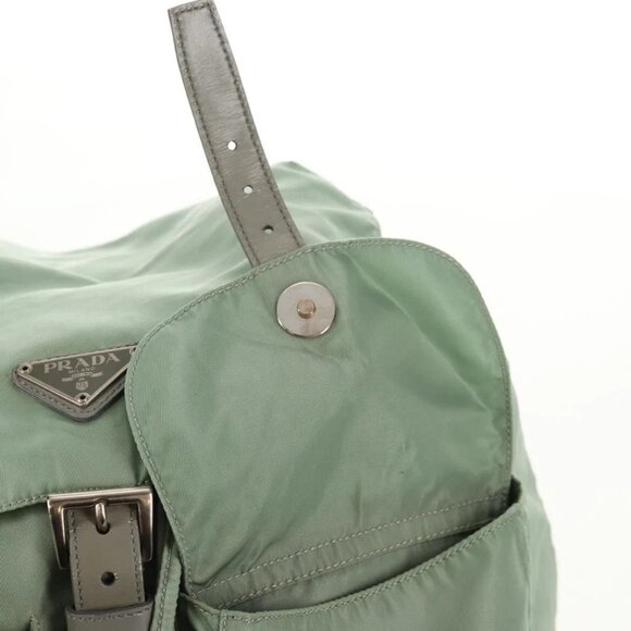 PRADA Backpack Nylon Green Silver Auth 143502 - Picture 14 of 16
